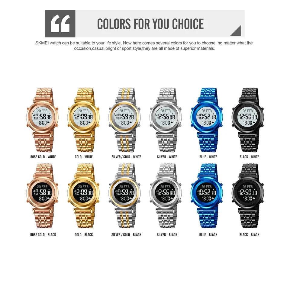 Vibrant Color Options:
Choose from a stunning array of colors to match any outfit or mood. Our vibrant, true-to-image colors ensure that your watch will always complement your style perfectly.