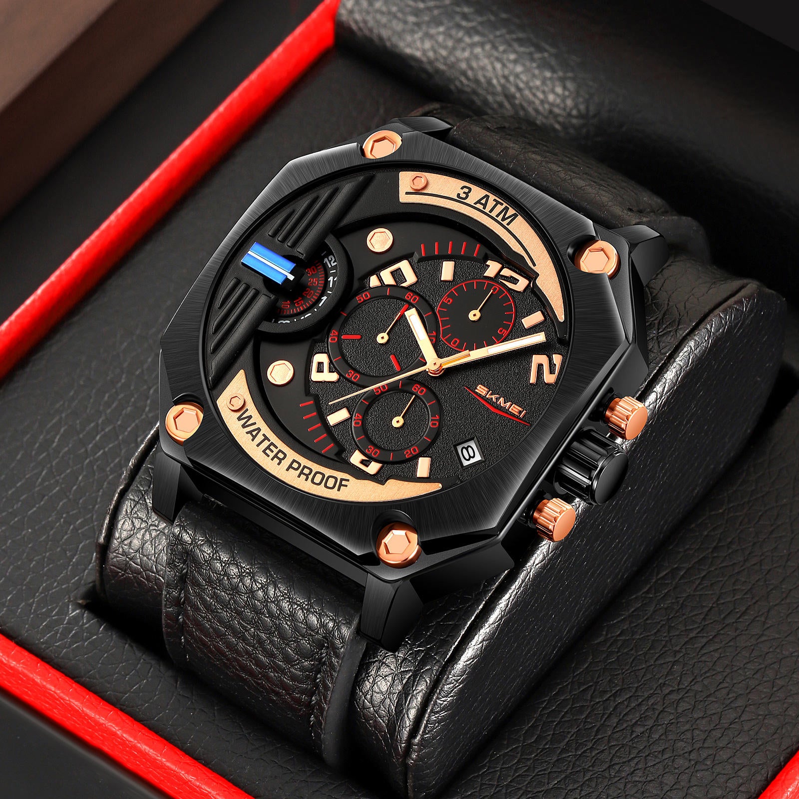 Sleek Time watch, black color