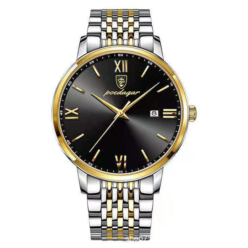 Accurate pulse watch, gold with silver color